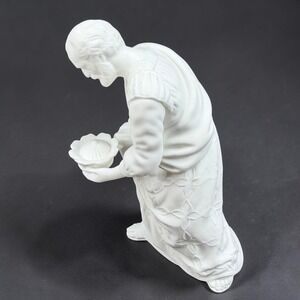 Lenox The Nativity Kneeling King Wiseman White Bisque Porcelain Figurine 6inch